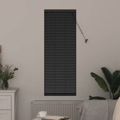 Venetian Blinds Height Adjustable Black 175 x 45 cm Aluminium