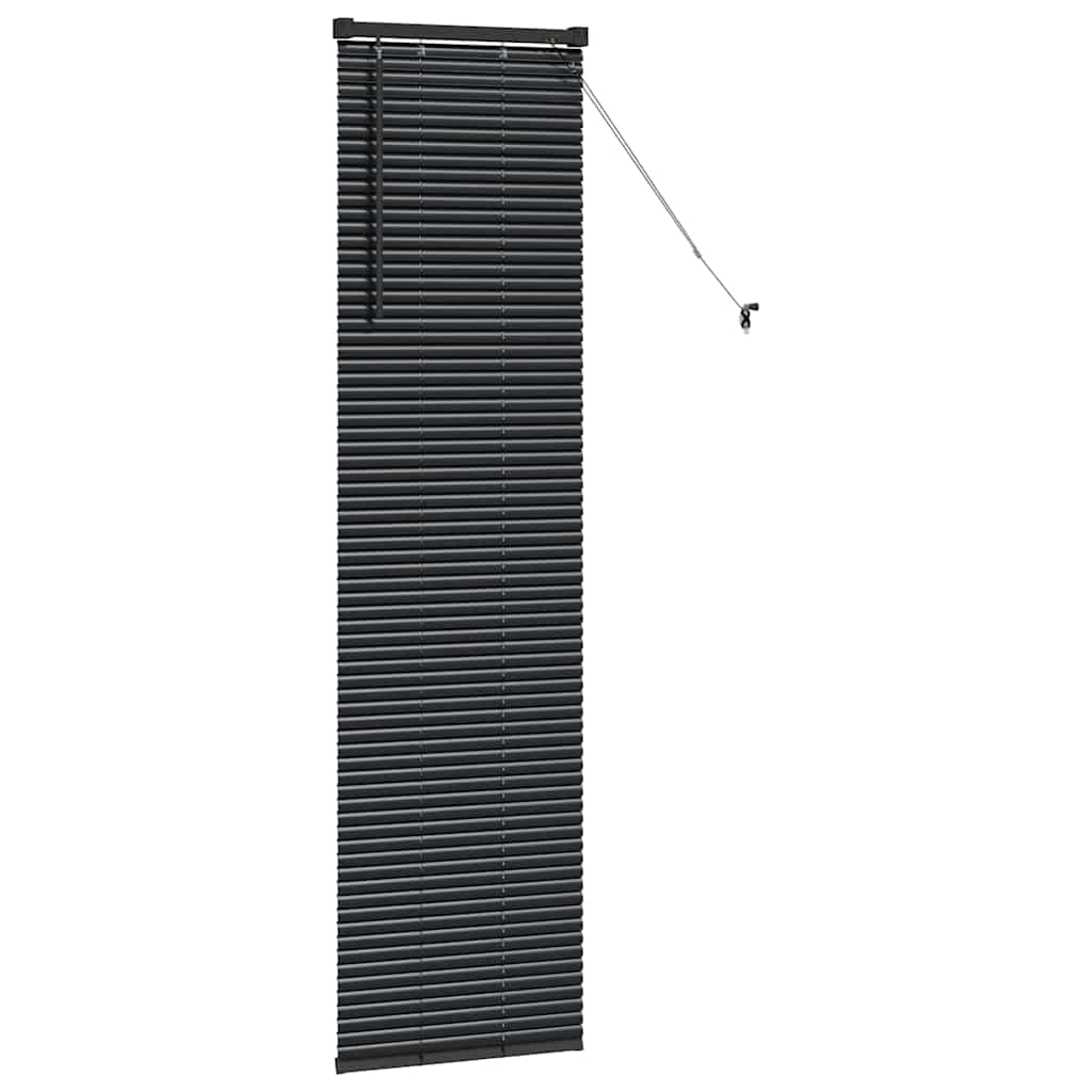 Venetian Blinds Height Adjustable Black 175 x 45 cm Aluminium