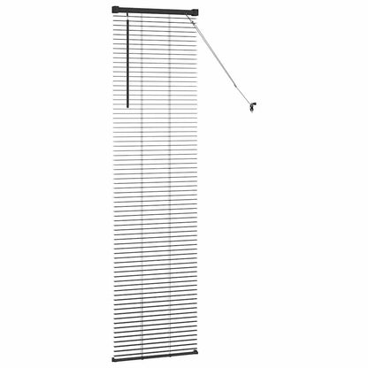 Venetian Blinds Height Adjustable Black 175 x 45 cm Aluminium