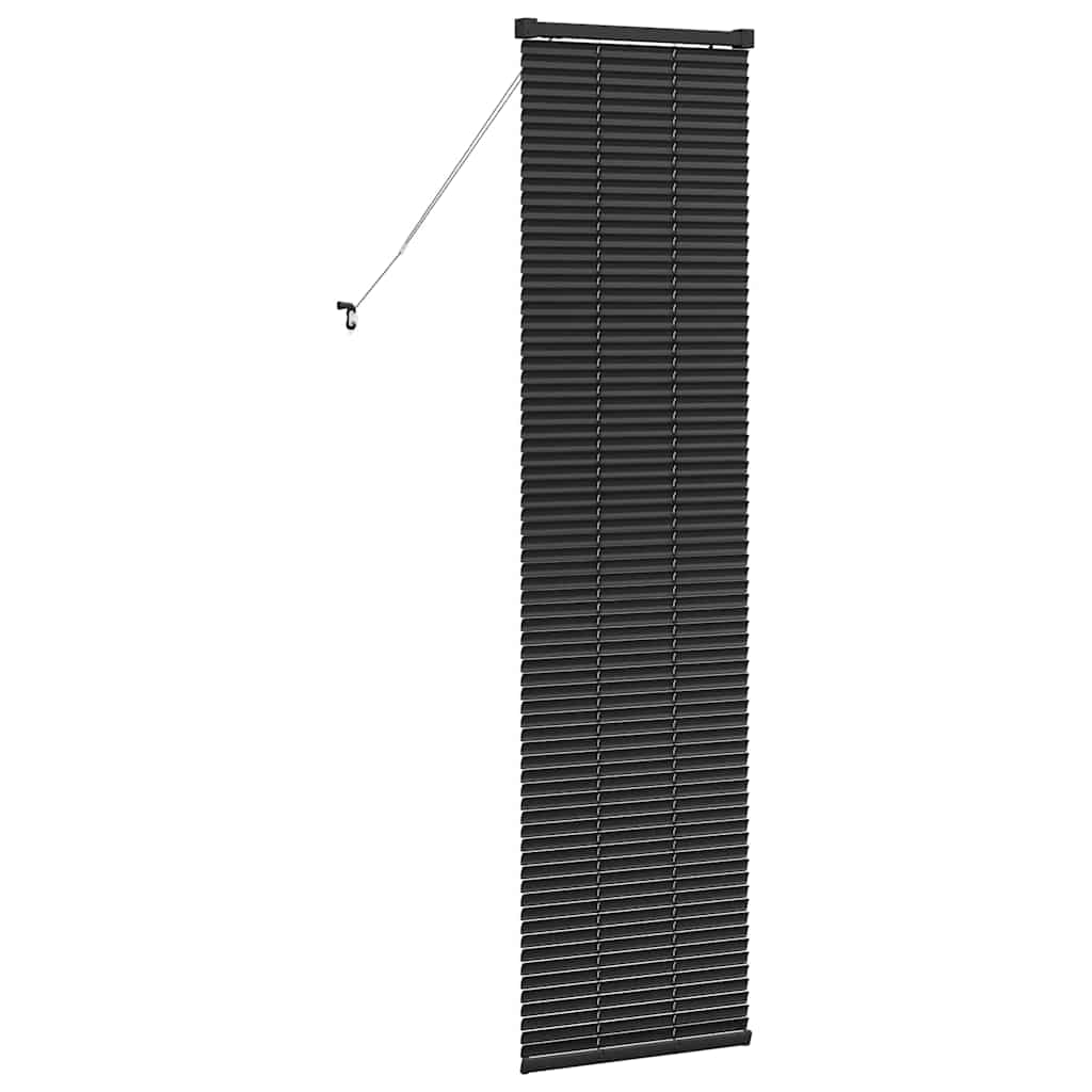 Venetian Blinds Height Adjustable Black 175 x 45 cm Aluminium