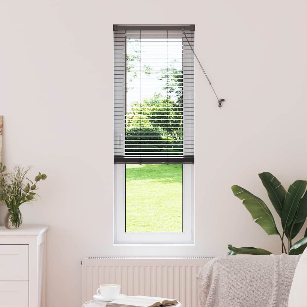 Venetian Blinds Height Adjustable Black 175 x 50 cm Aluminium