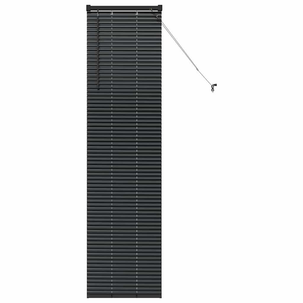 Venetian Blinds Height Adjustable Black 175 x 50 cm Aluminium