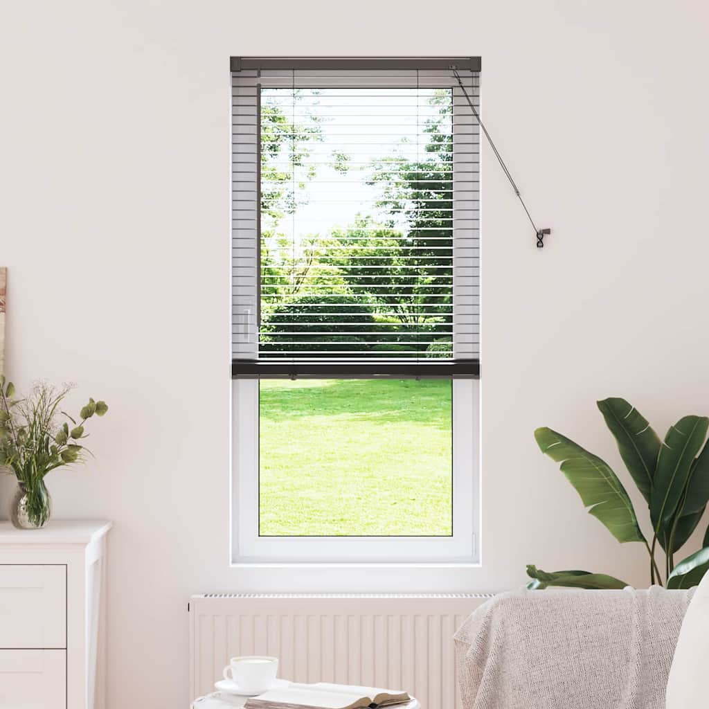 Venetian Blinds Height Adjustable Black 175 x 60 cm Aluminium