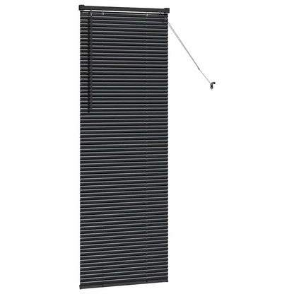 Venetian Blinds Height Adjustable Black 175 x 60 cm Aluminium