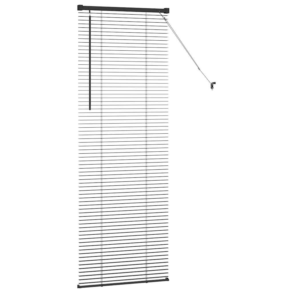 Venetian Blinds Height Adjustable Black 175 x 60 cm Aluminium