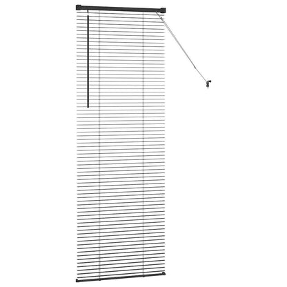 Venetian Blinds Height Adjustable Black 175 x 60 cm Aluminium