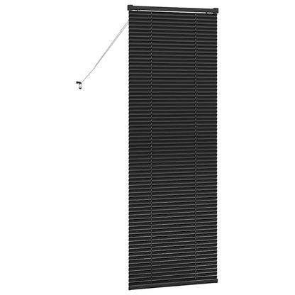 Venetian Blinds Height Adjustable Black 175 x 60 cm Aluminium