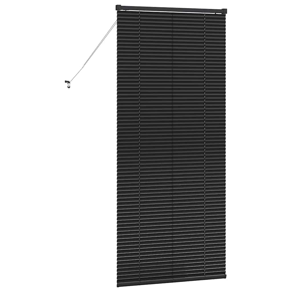 Venetian Blinds Height Adjustable Black 175 x 75 cm Aluminium