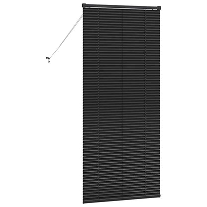 Venetian Blinds Height Adjustable Black 175 x 80 cm Aluminium