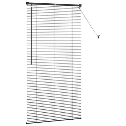 Venetian Blinds Height Adjustable Black 175 x 95 cm Aluminium
