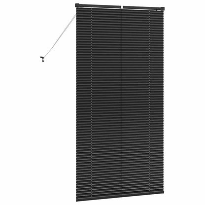 Venetian Blinds Height Adjustable Black 175 x 95 cm Aluminium