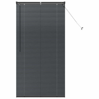 Venetian Blinds Height Adjustable Black 175 x 95 cm Aluminium