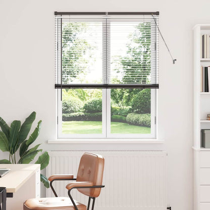 Venetian Blinds Height Adjustable Black 175 x 100 cm Aluminium