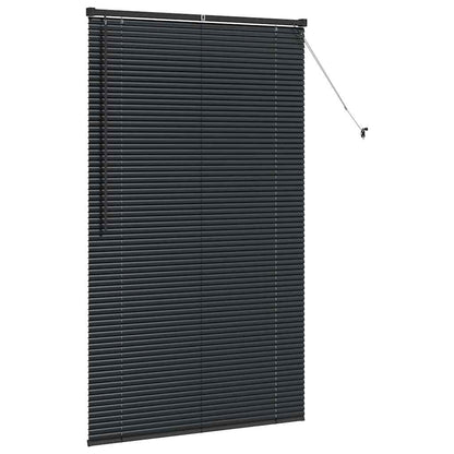 Venetian Blinds Height Adjustable Black 175 x 100 cm Aluminium