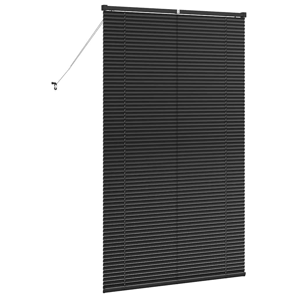 Venetian Blinds Height Adjustable Black 175 x 105 cm Aluminium
