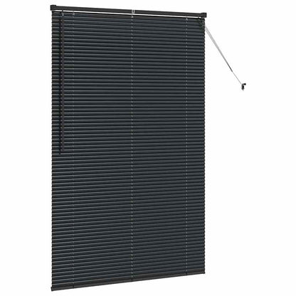 Venetian Blinds Height Adjustable Black 175 x 115 cm Aluminium