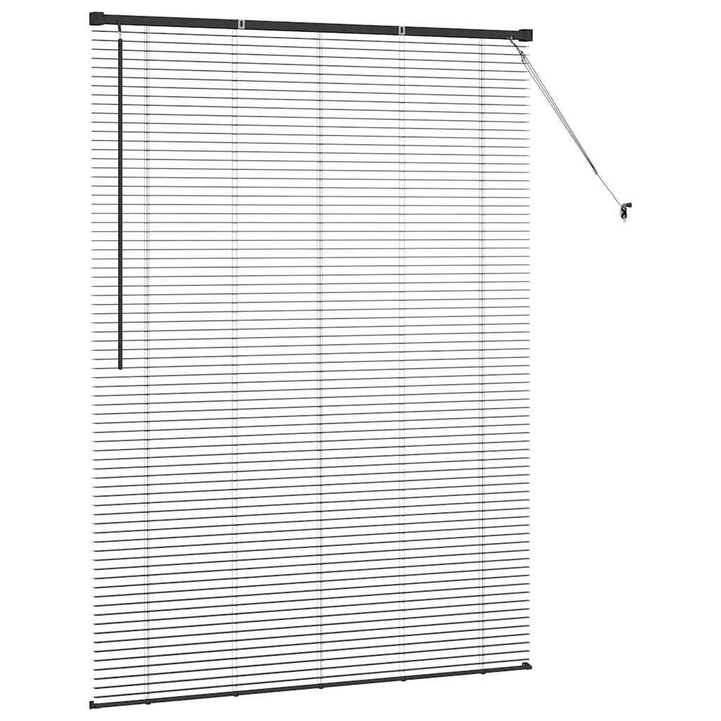 Venetian Blinds Height Adjustable Black 175 x 135 cm Aluminium