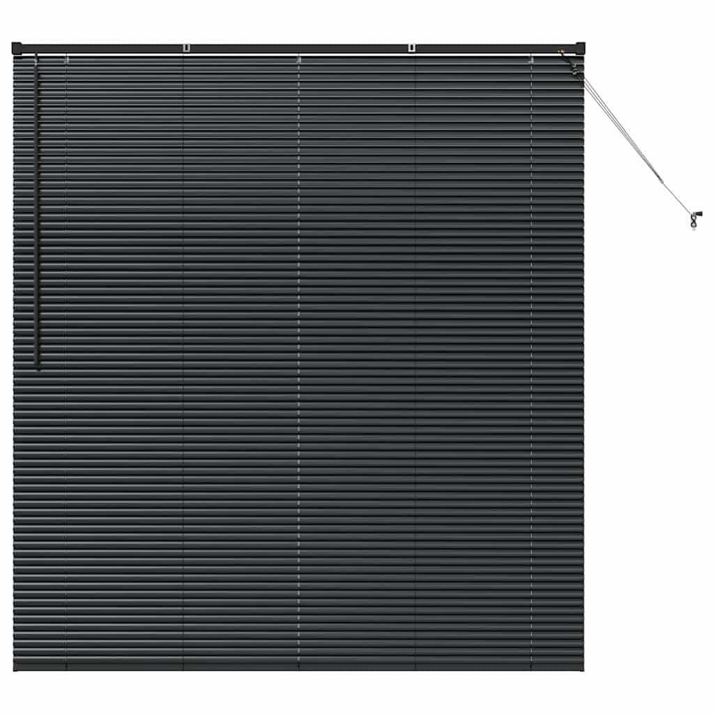 Venetian Blinds Height Adjustable Black 175 x 160 cm Aluminium