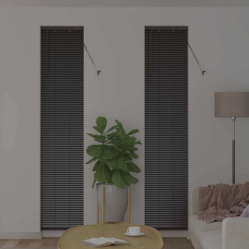 Venetian Blinds Height Adjustable Black 220 x 50 cm Aluminium