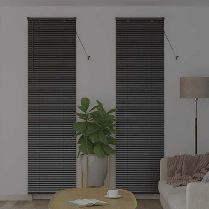 Venetian Blinds Height Adjustable Black 220 x 55 cm Aluminium