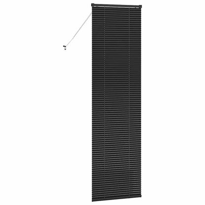 Venetian Blinds Height Adjustable Black 220 x 55 cm Aluminium