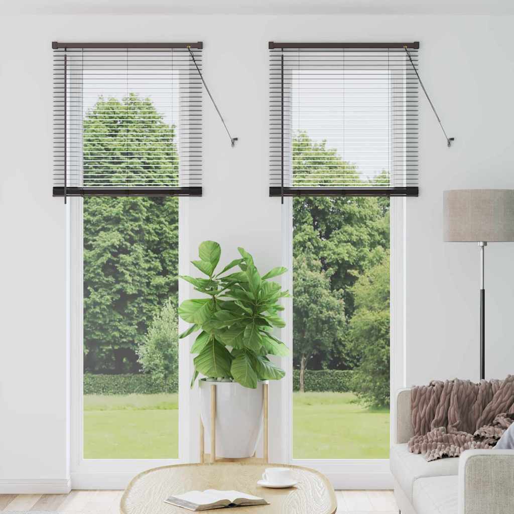 Venetian Blinds Height Adjustable Black 220 x 75 cm Aluminium