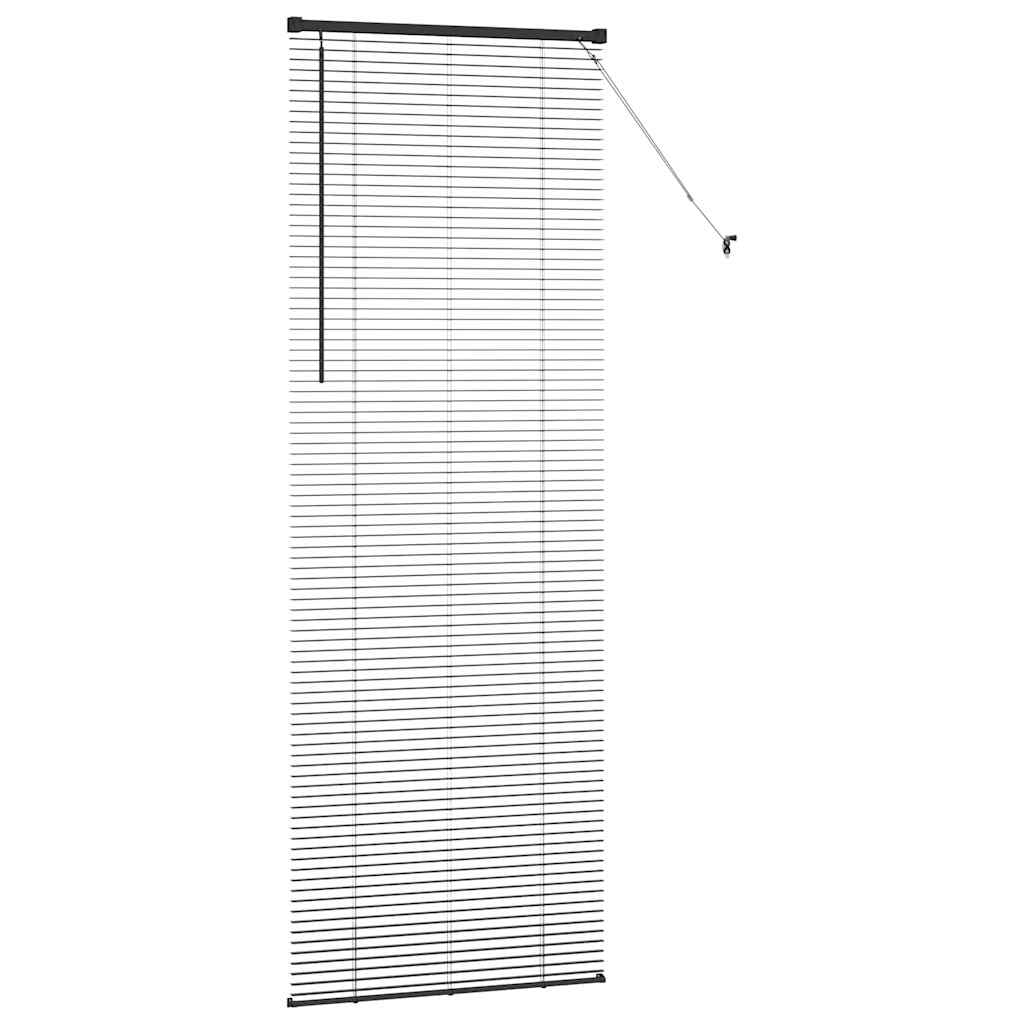 Venetian Blinds Height Adjustable Black 220 x 75 cm Aluminium