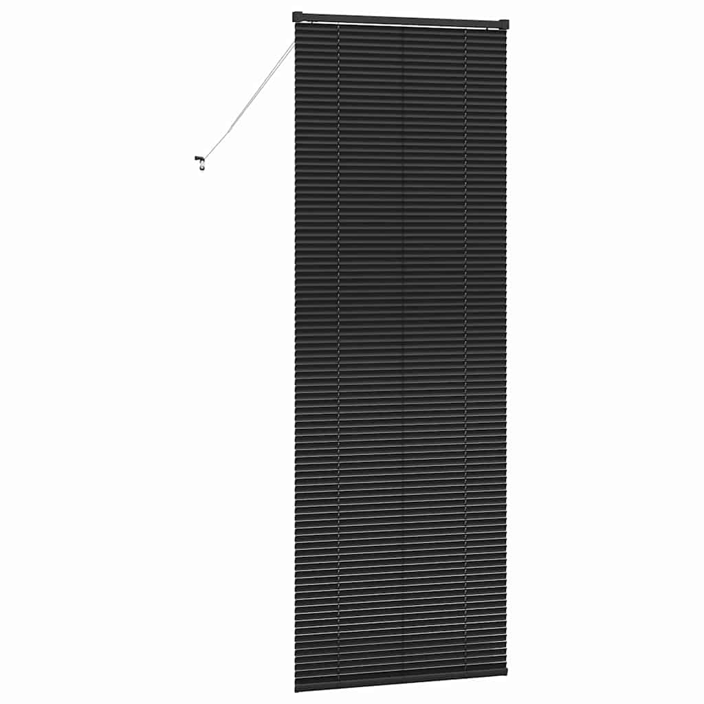 Venetian Blinds Height Adjustable Black 220 x 80 cm Aluminium