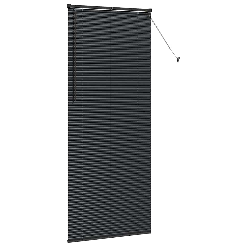 Venetian Blinds Height Adjustable Black 220 x 85 cm Aluminium