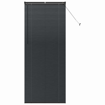 Venetian Blinds Height Adjustable Black 220 x 85 cm Aluminium
