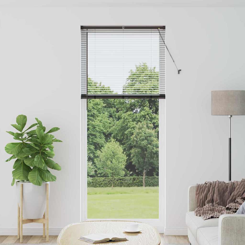 Venetian Blinds Height Adjustable Black 220 x 90 cm Aluminium