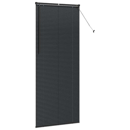 Venetian Blinds Height Adjustable Black 220 x 90 cm Aluminium