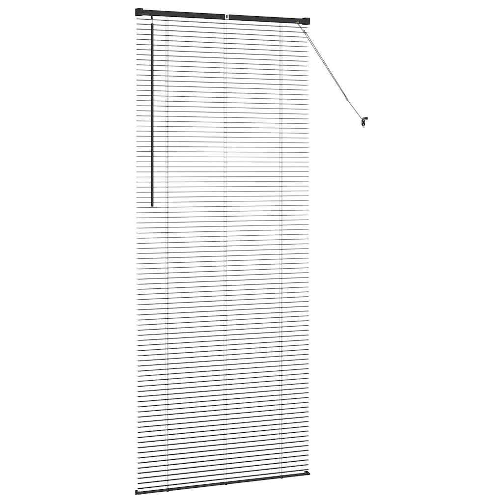 Venetian Blinds Height Adjustable Black 220 x 90 cm Aluminium