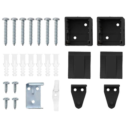 Venetian Blinds Height Adjustable Black 220 x 100 cm Aluminium