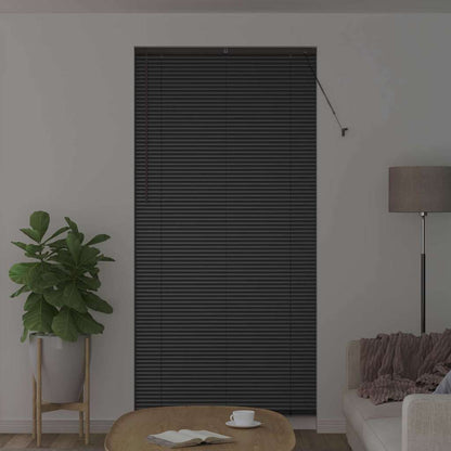 Venetian Blinds Height Adjustable Black 220 x 100 cm Aluminium