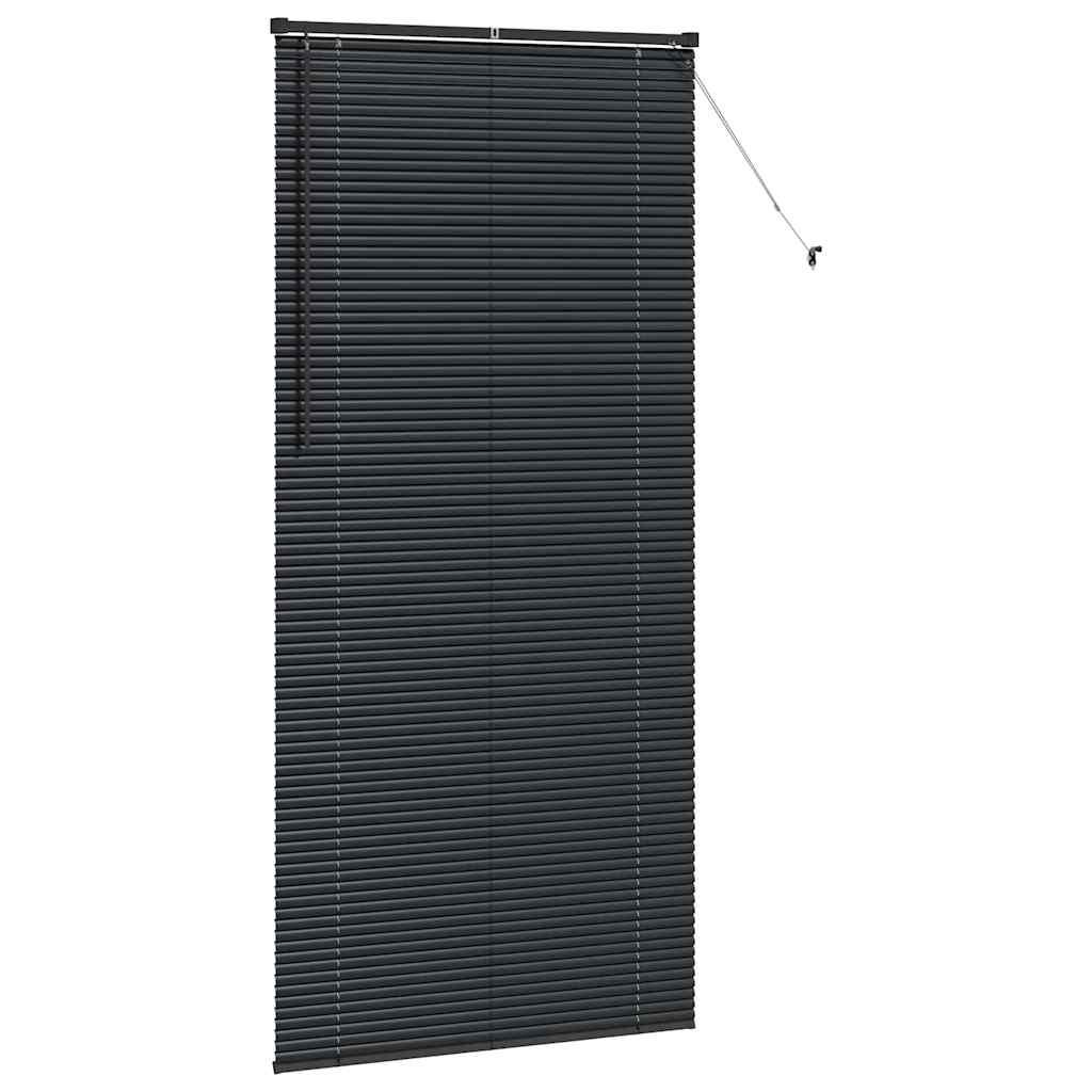 Venetian Blinds Height Adjustable Black 220 x 100 cm Aluminium