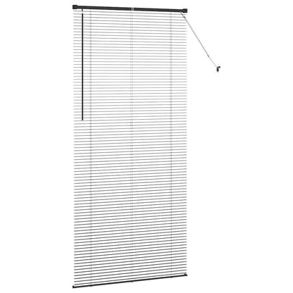 Venetian Blinds Height Adjustable Black 220 x 100 cm Aluminium