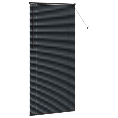 Venetian Blinds Height Adjustable Black 220 x 105 cm Aluminium