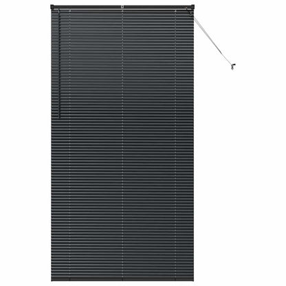 Venetian Blinds Height Adjustable Black 220 x 110 cm Aluminium