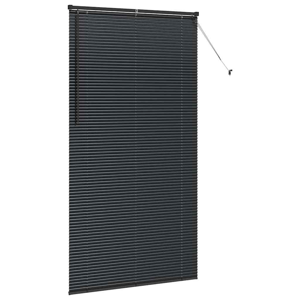 Venetian Blinds Height Adjustable Black 220 x 120 cm Aluminium