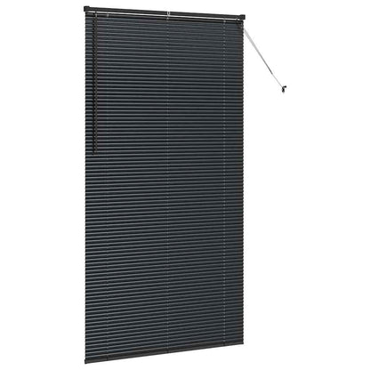 Venetian Blinds Height Adjustable Black 220 x 120 cm Aluminium