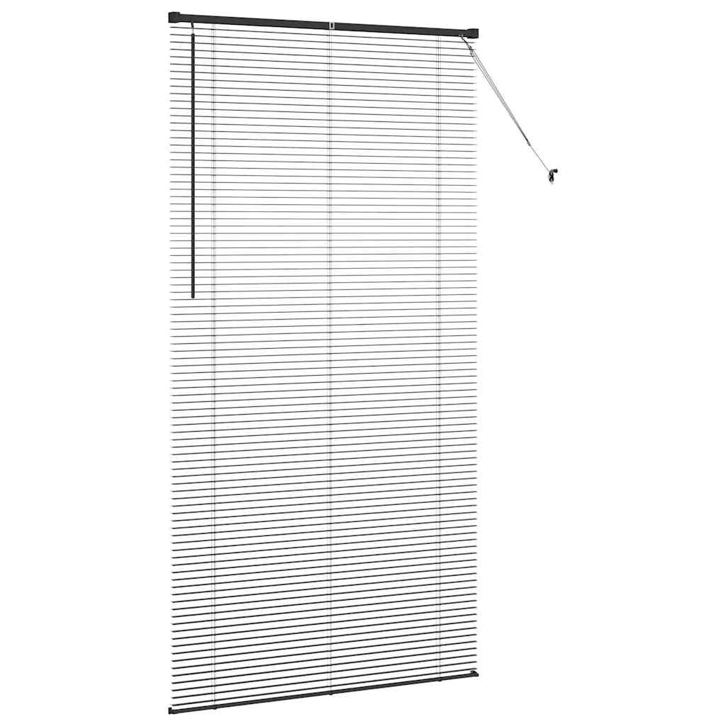 Venetian Blinds Height Adjustable Black 220 x 120 cm Aluminium