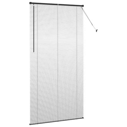 Venetian Blinds Height Adjustable Black 220 x 120 cm Aluminium