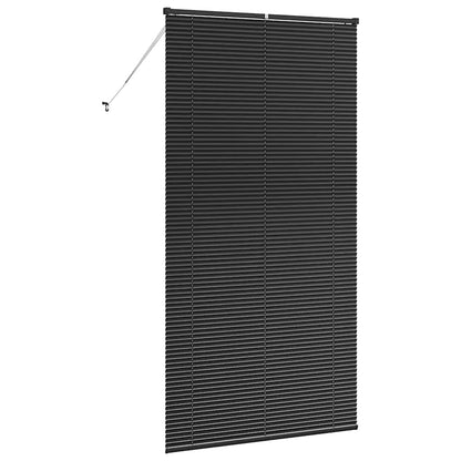 Venetian Blinds Height Adjustable Black 220 x 120 cm Aluminium