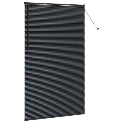 Venetian Blinds Height Adjustable Black 220 x 125 cm Aluminium