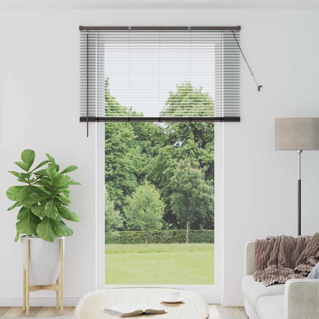 Venetian Blinds Height Adjustable Black 220 x 135 cm Aluminium