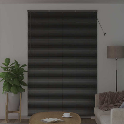 Venetian Blinds Height Adjustable Black 220 x 140 cm Aluminium