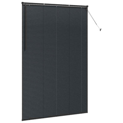 Venetian Blinds Height Adjustable Black 220 x 145 cm Aluminium