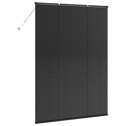 Venetian Blinds Height Adjustable Black 220 x 155 cm Aluminium