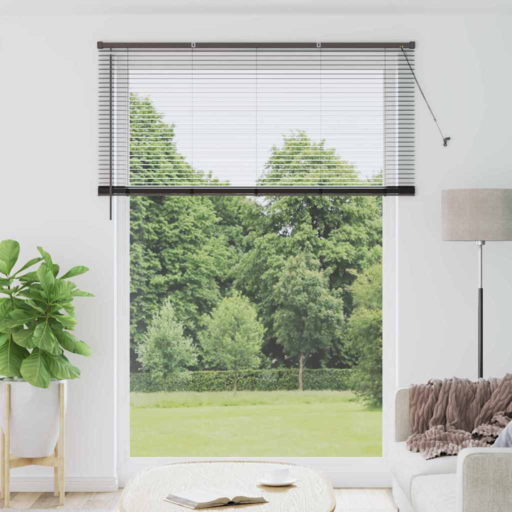 Venetian Blinds Height Adjustable Black 220 x 160 cm Aluminium